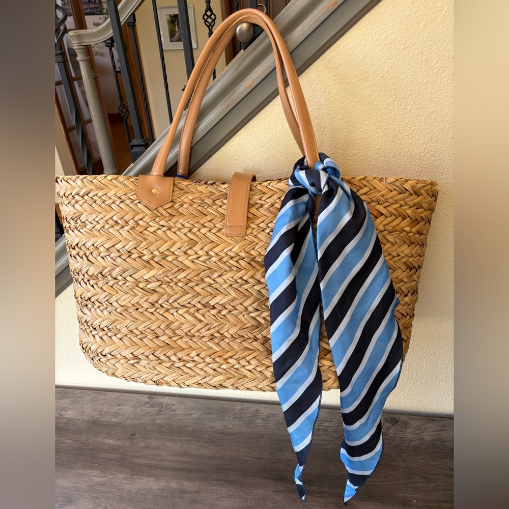 Blue and Black Striped Scarf or Belt - Picture 14 of 14